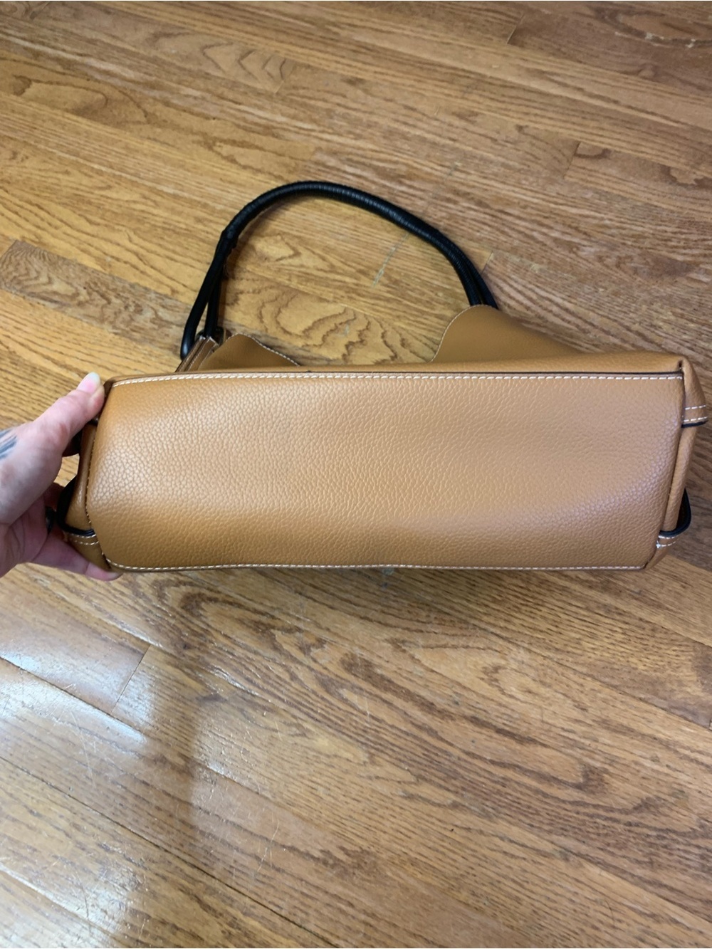 Parfois Tan & Black Two-Tone Faux Leather Tote Bag - Picture 3 of 15